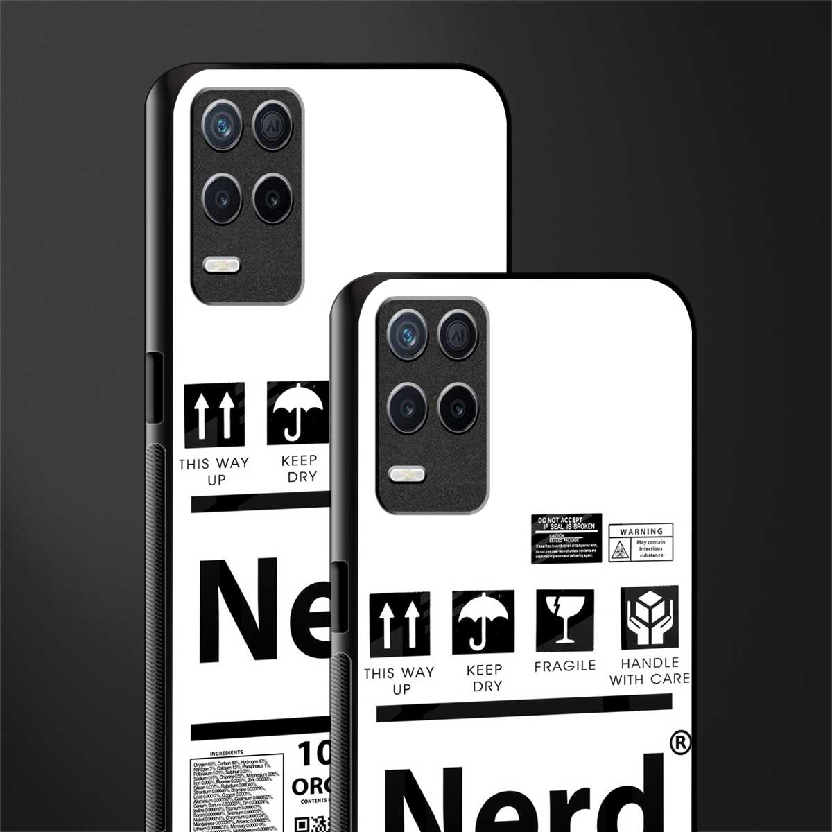 nerd white label glass case for realme narzo 30 5g image-2