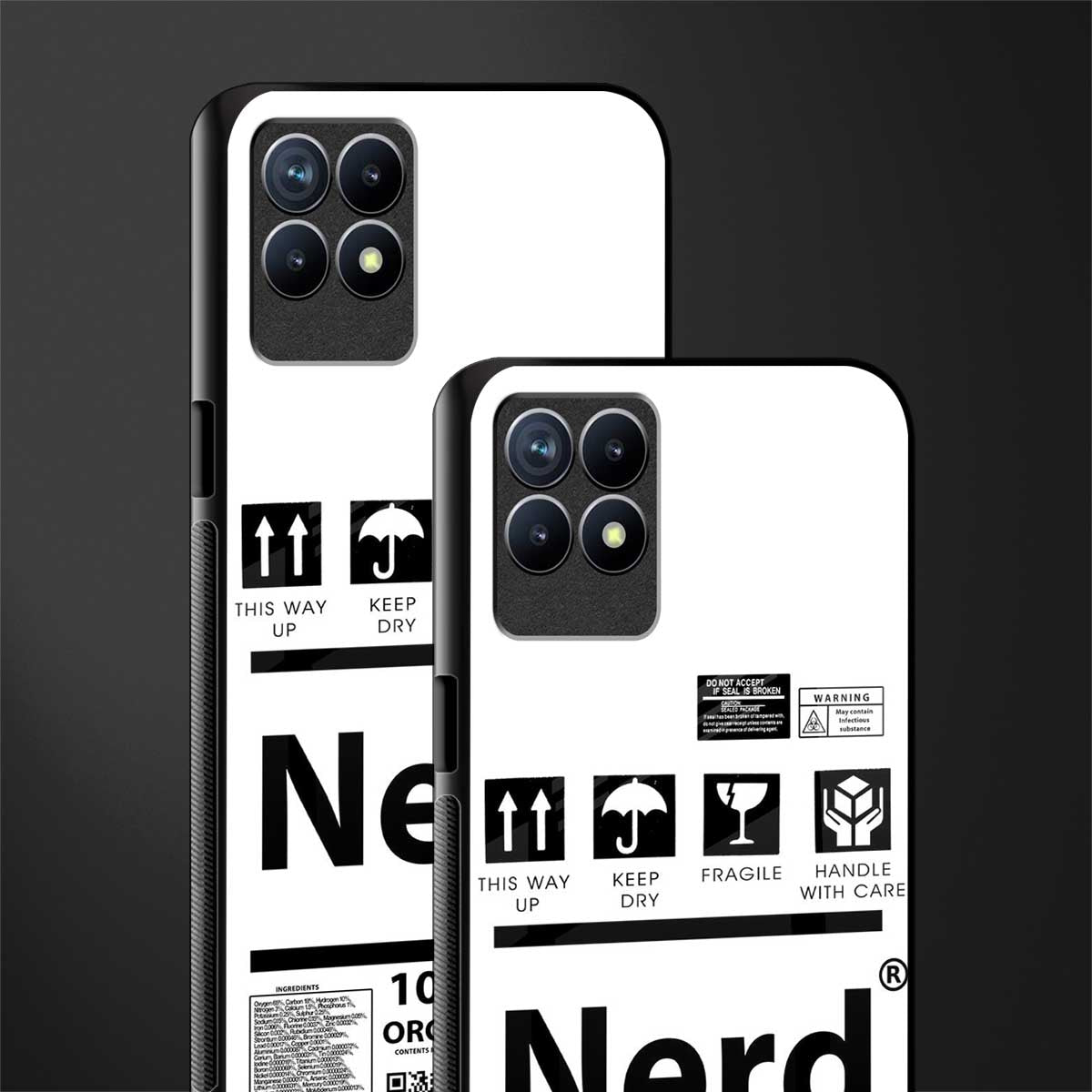 nerd white label glass case for realme narzo 50 image-2