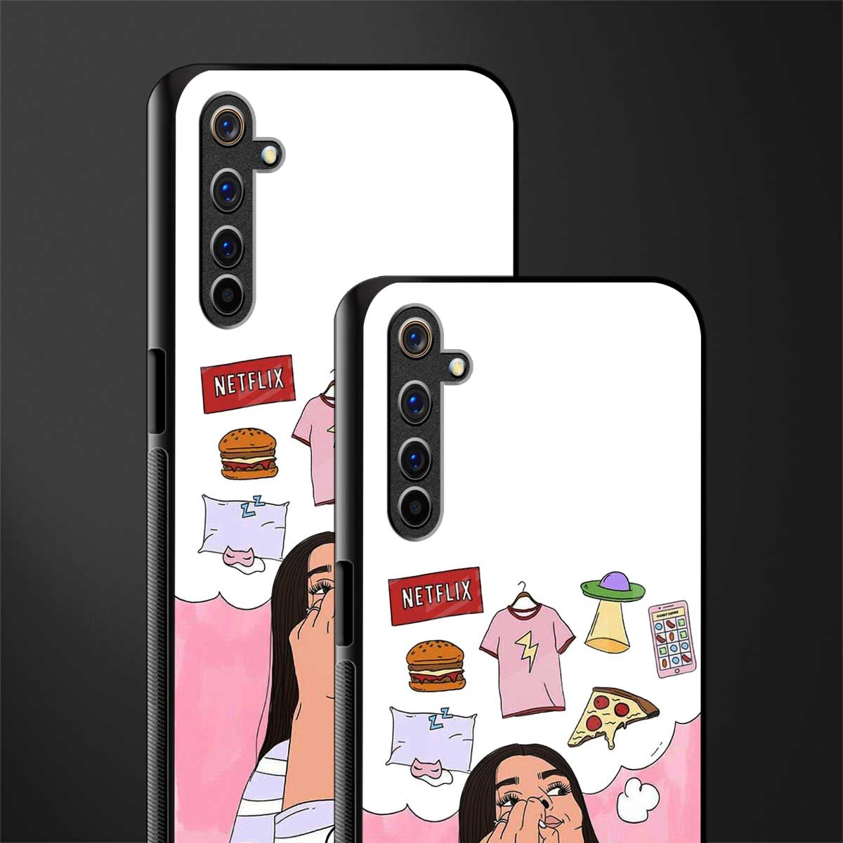 netflix and chill glass case for realme 6 image-2