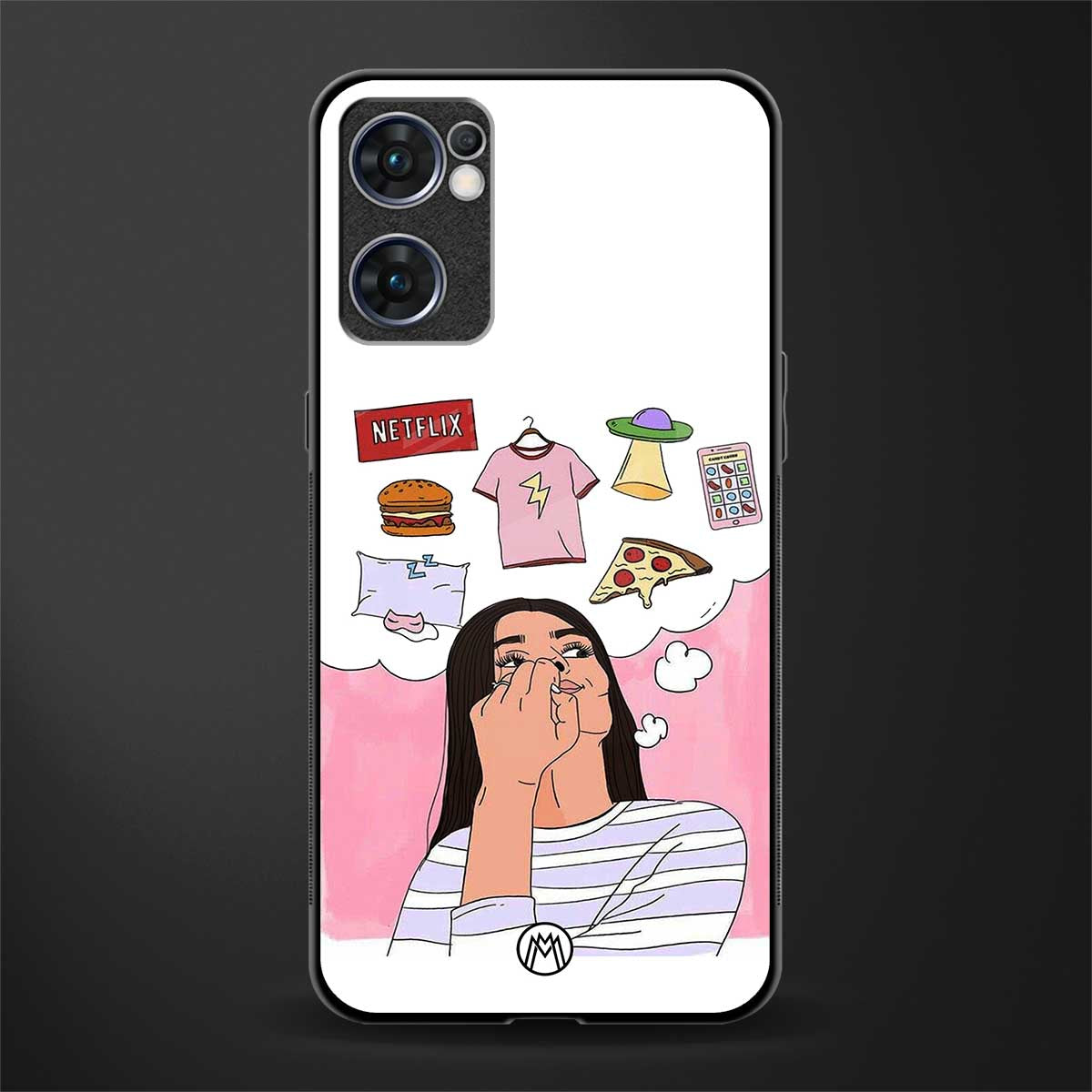 netflix and chill glass case for oppo reno7 5g image