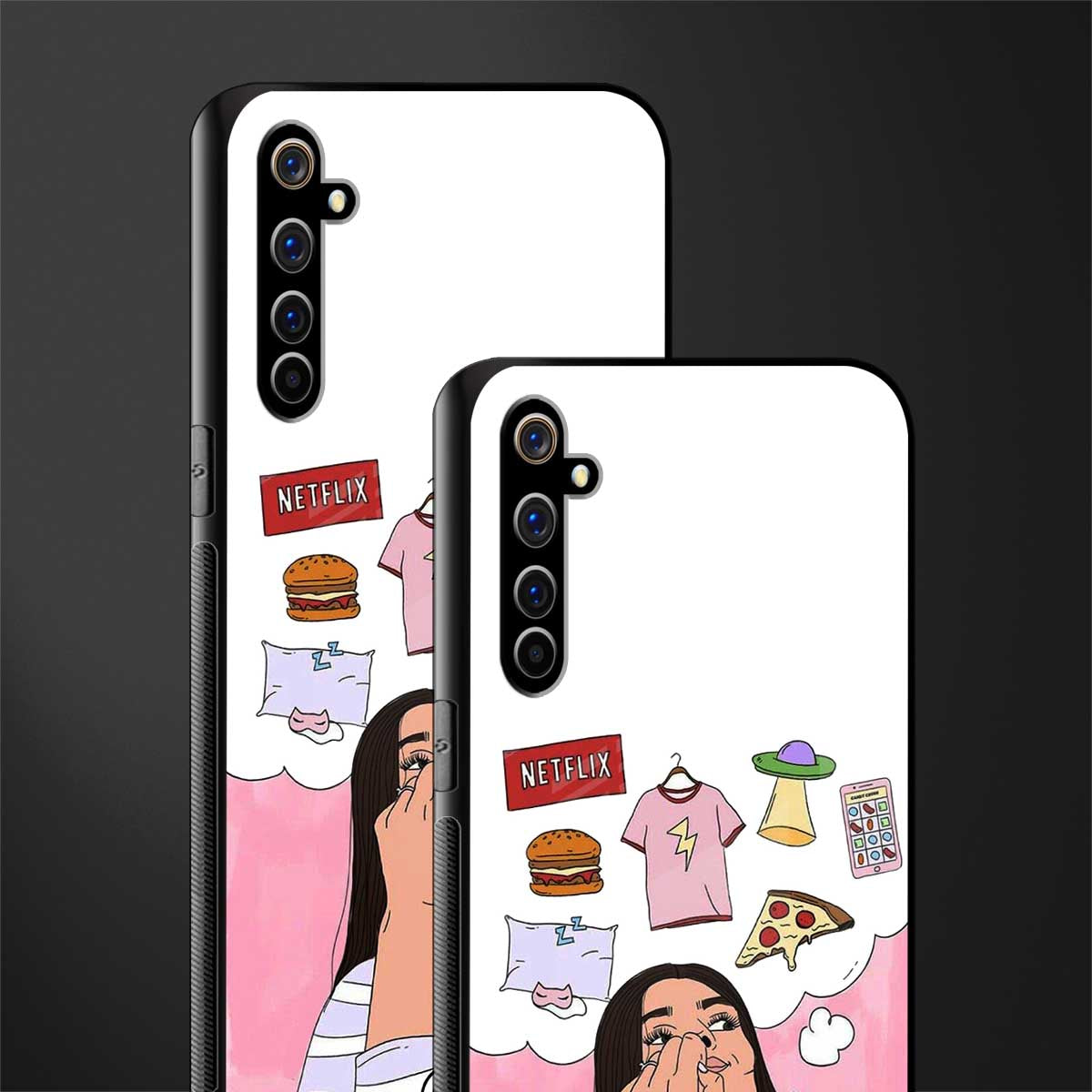 netflix and chill glass case for realme x50 pro image-2