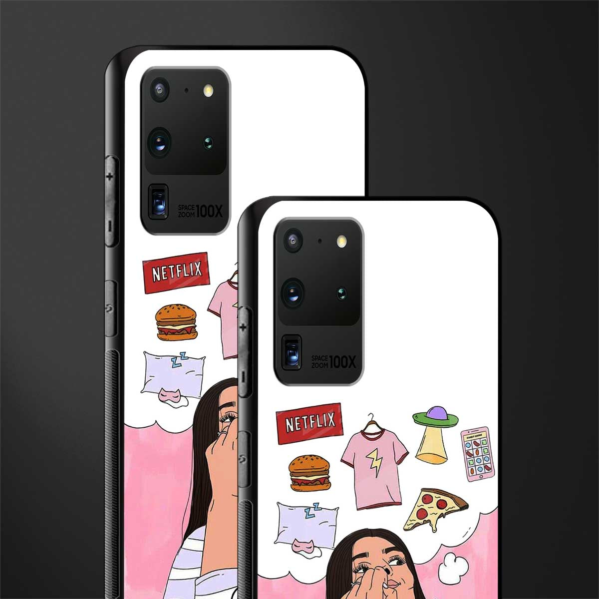 netflix and chill glass case for samsung galaxy s20 ultra image-2