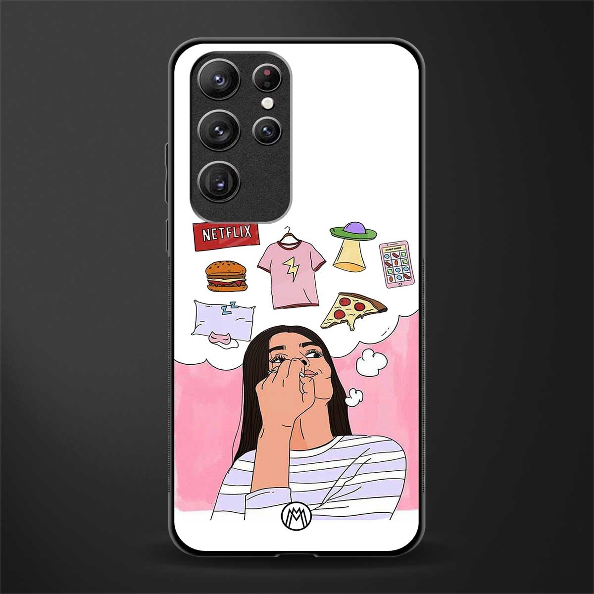 netflix and chill glass case for samsung galaxy s22 ultra 5g image