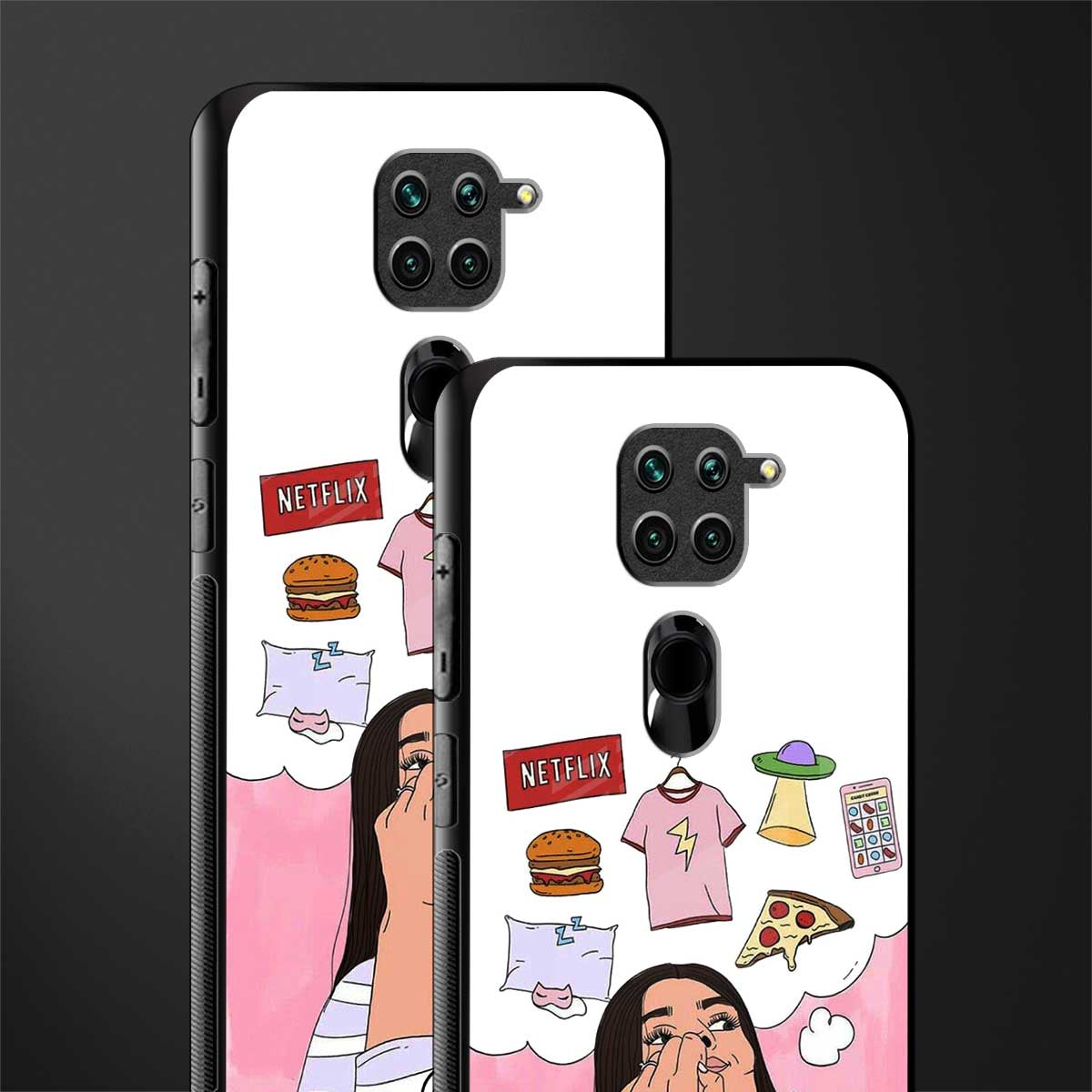 netflix and chill glass case for redmi note 9 image-2