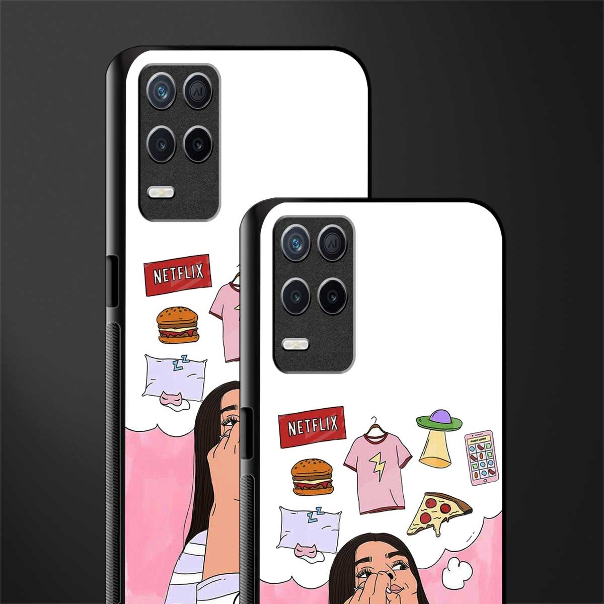 netflix and chill glass case for realme narzo 30 5g image-2