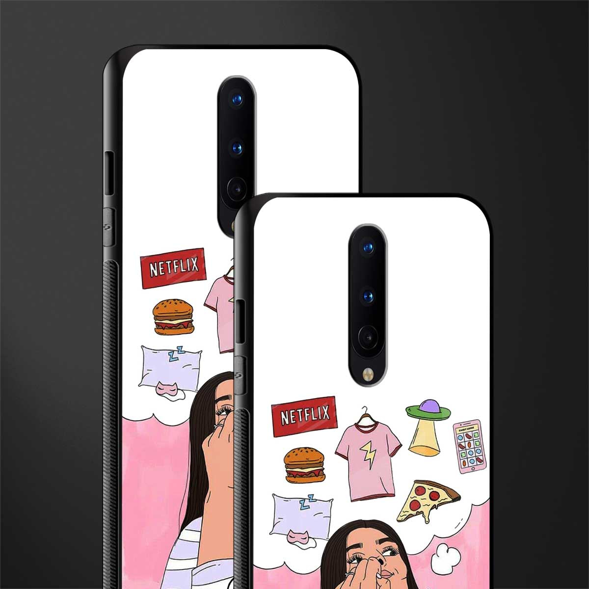 netflix and chill glass case for oneplus 8 image-2
