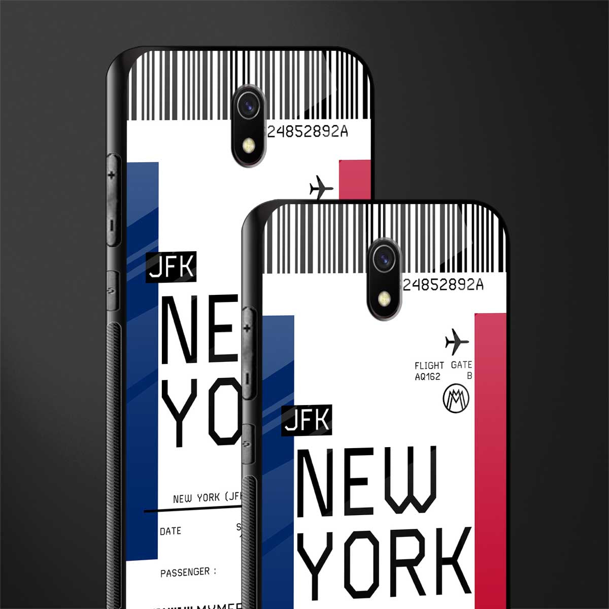 new york boarding pass glass case for redmi 8a image-2