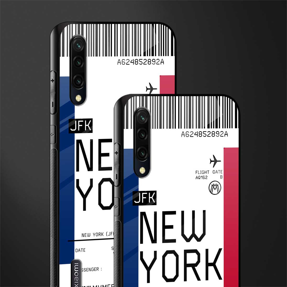 new york boarding pass glass case for mi a3 redmi a3 image-2