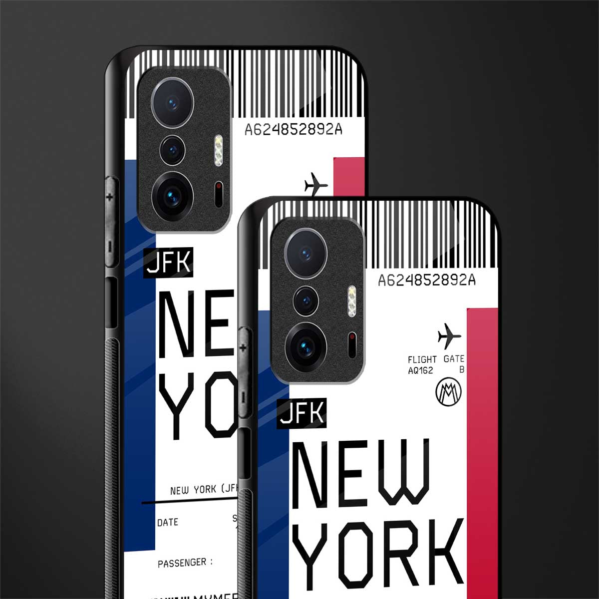 new york boarding pass glass case for mi 11t pro 5g image-2