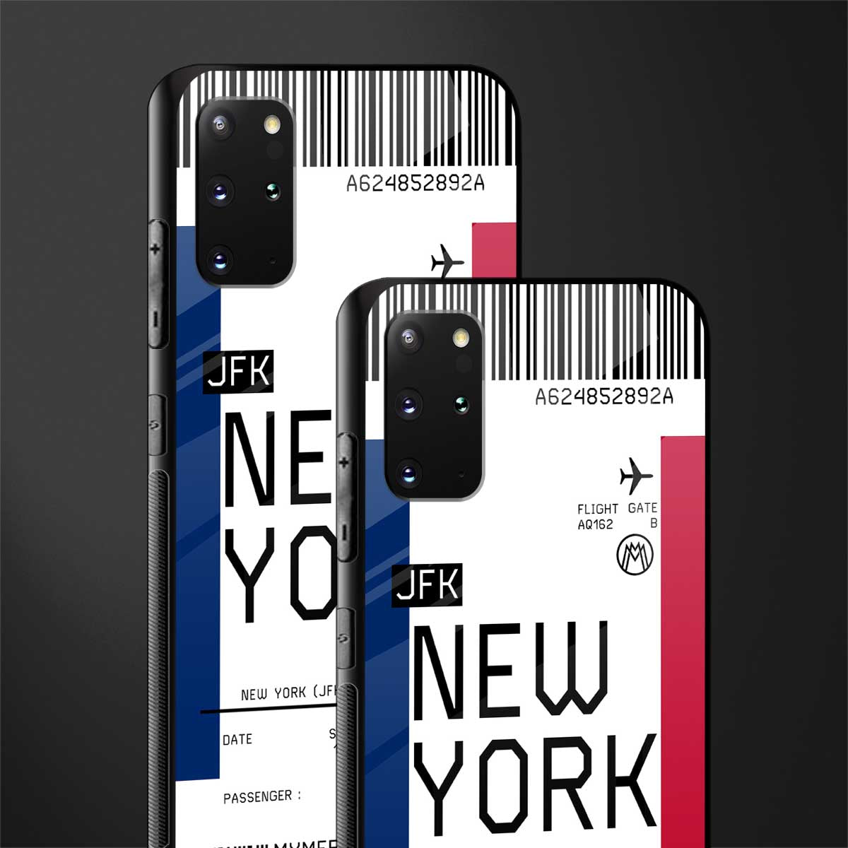 new york boarding pass glass case for samsung galaxy s20 plus image-2