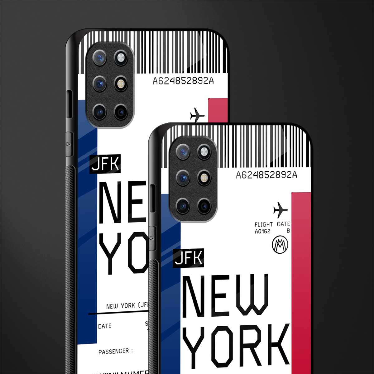 new york boarding pass glass case for oneplus 8t image-2