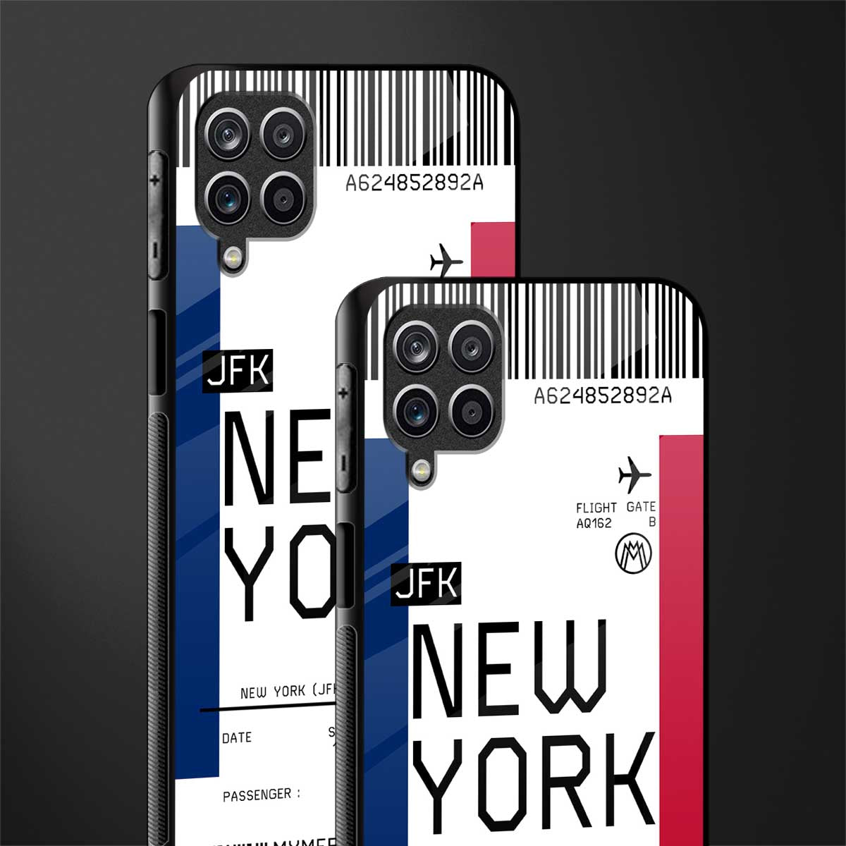 new york boarding pass glass case for samsung galaxy m12 image-2