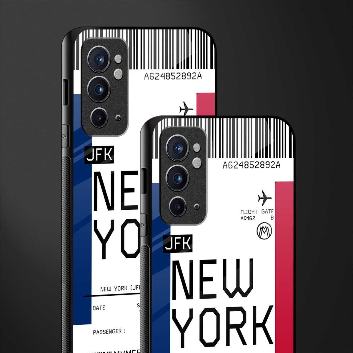 new york boarding pass glass case for oneplus 9rt