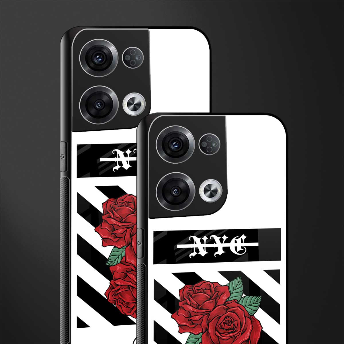 new york city back phone cover | glass case for oppo reno 8