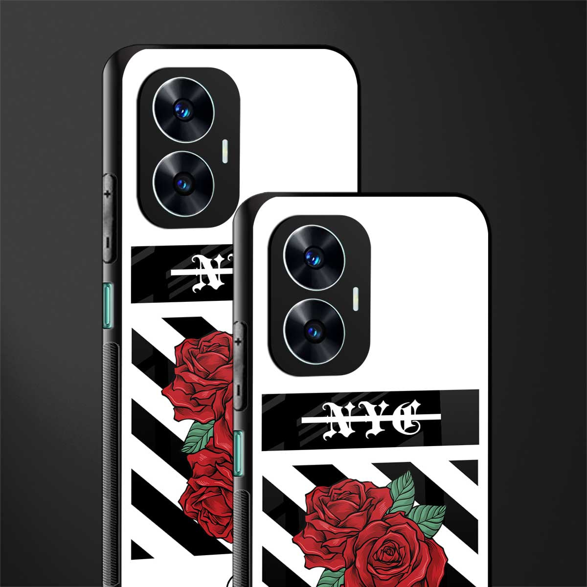 new york city back phone cover | glass case for realme c55