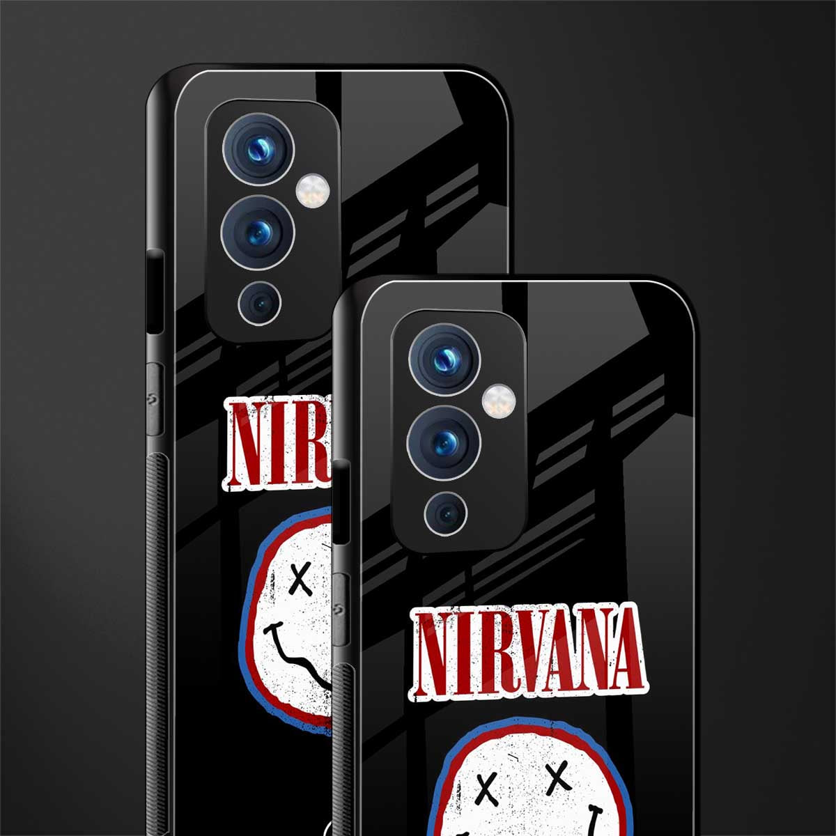nirvana back phone cover | glass case for oneplus 9