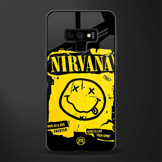 nirvana yellow glass case for samsung galaxy note 9 image