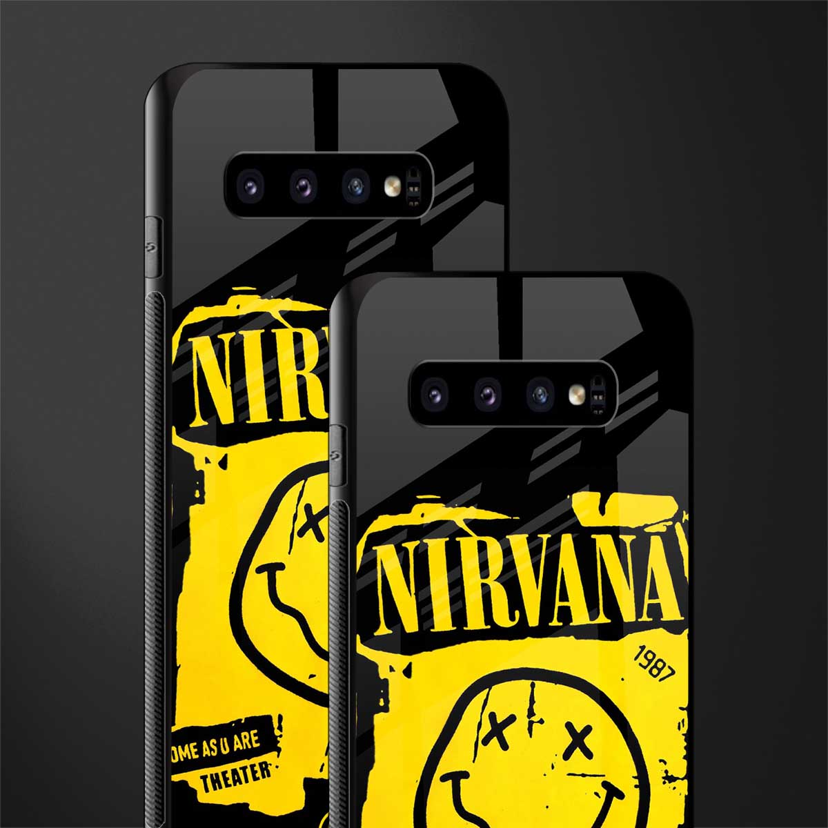 nirvana yellow glass case for samsung galaxy s10 plus image-2