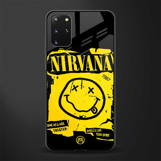 nirvana yellow glass case for samsung galaxy s20 plus image