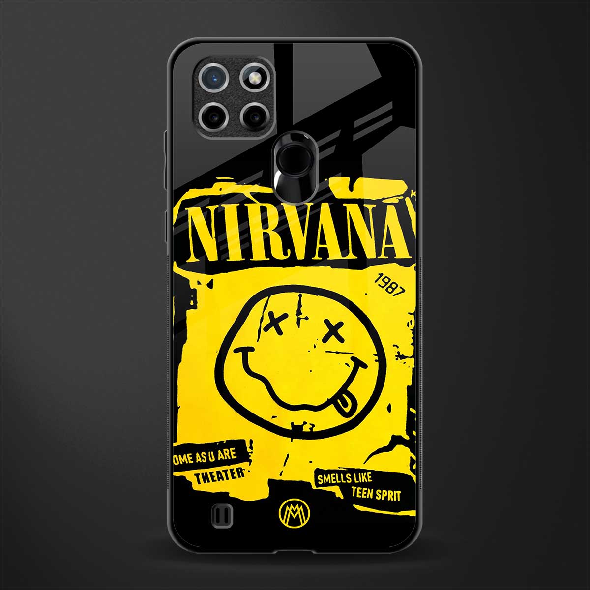 nirvana yellow glass case for realme c25y image