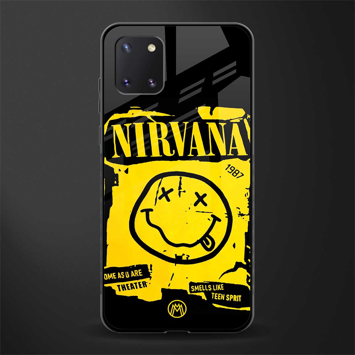 nirvana yellow glass case for samsung a81 image