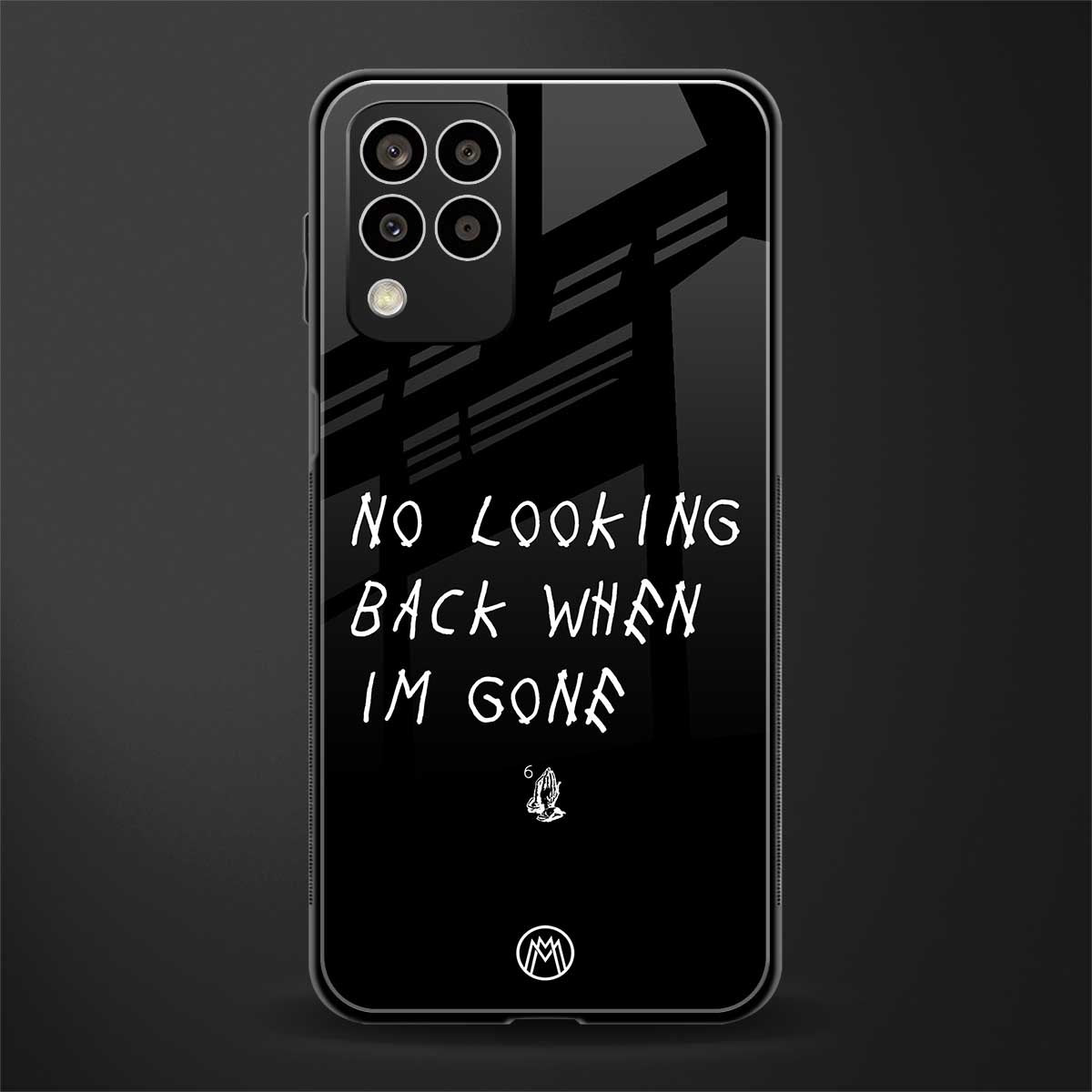 no looking back back phone cover | glass case for samsung galaxy m33 5g