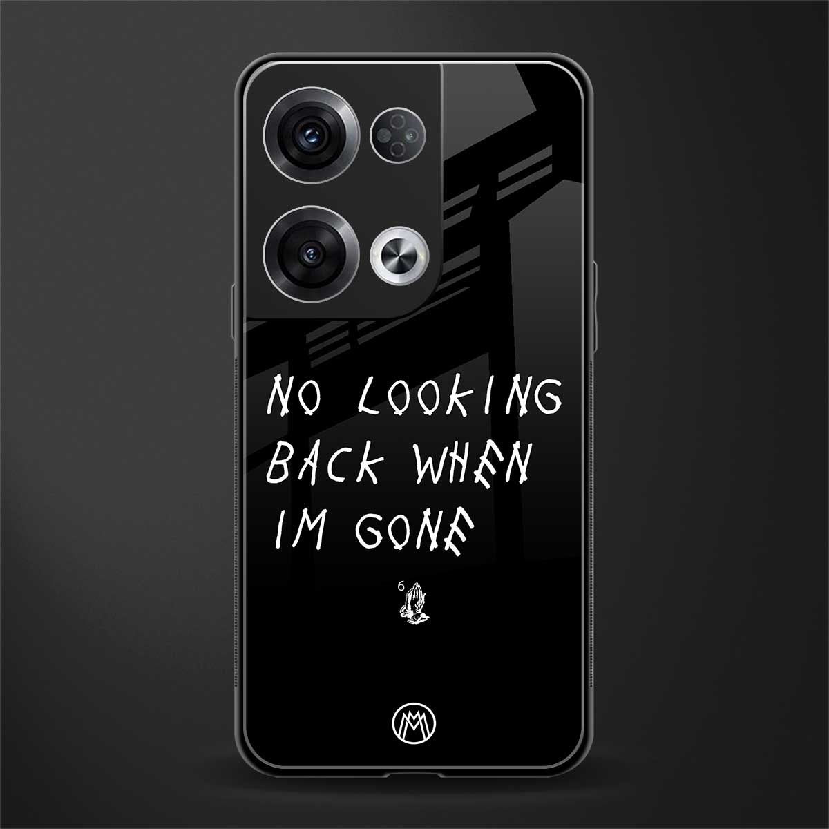 no looking back back phone cover | glass case for oppo reno 8 pro