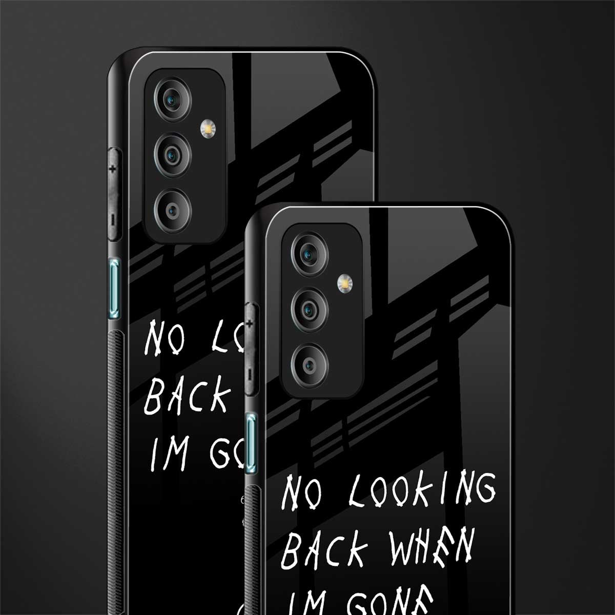 no looking back back phone cover | glass case for samsung galaxy f23 5g