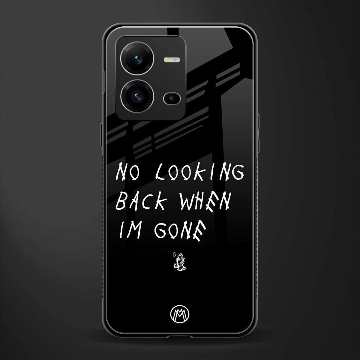 no looking back back phone cover | glass case for vivo v25-5g