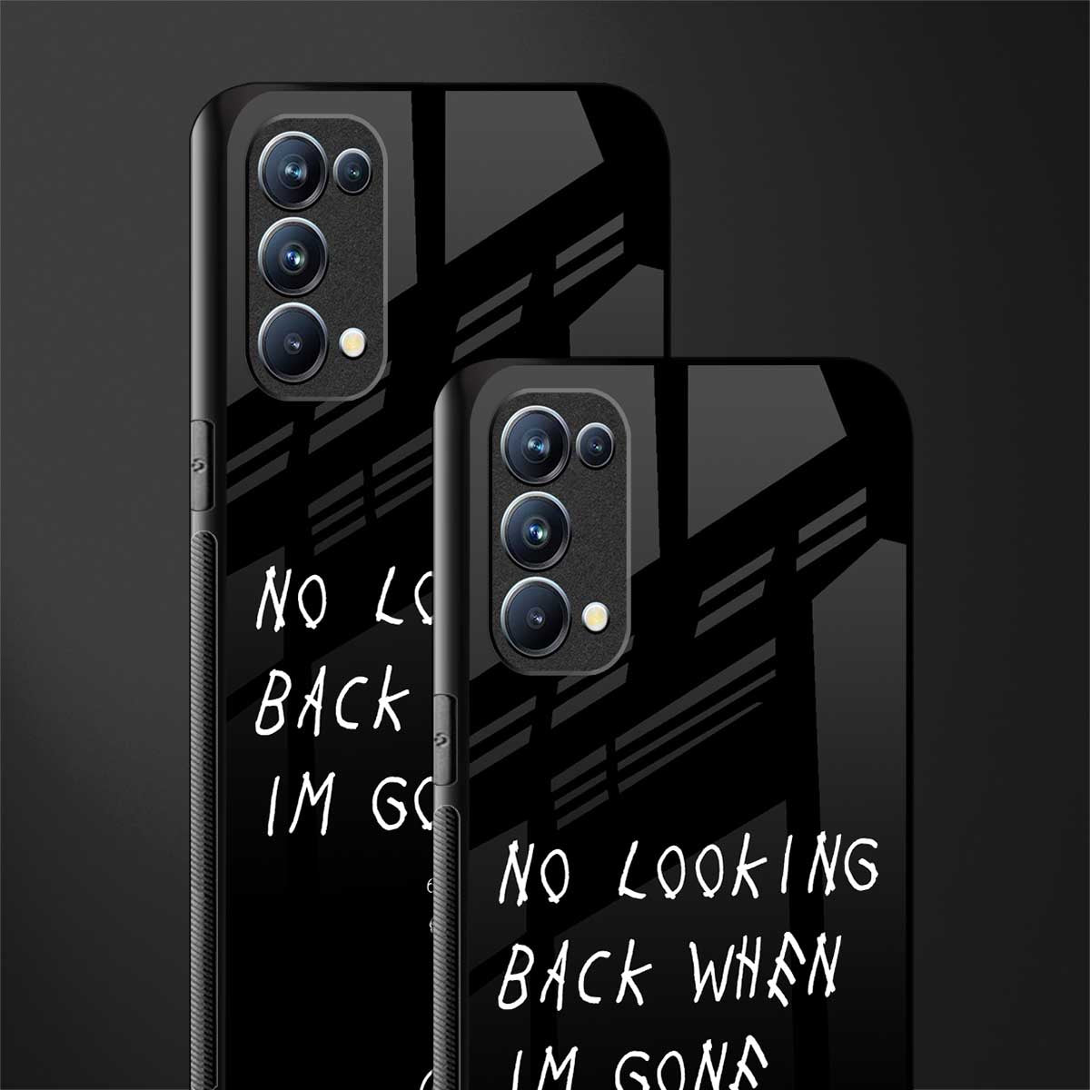 no looking back back phone cover | glass case for oppo reno 5