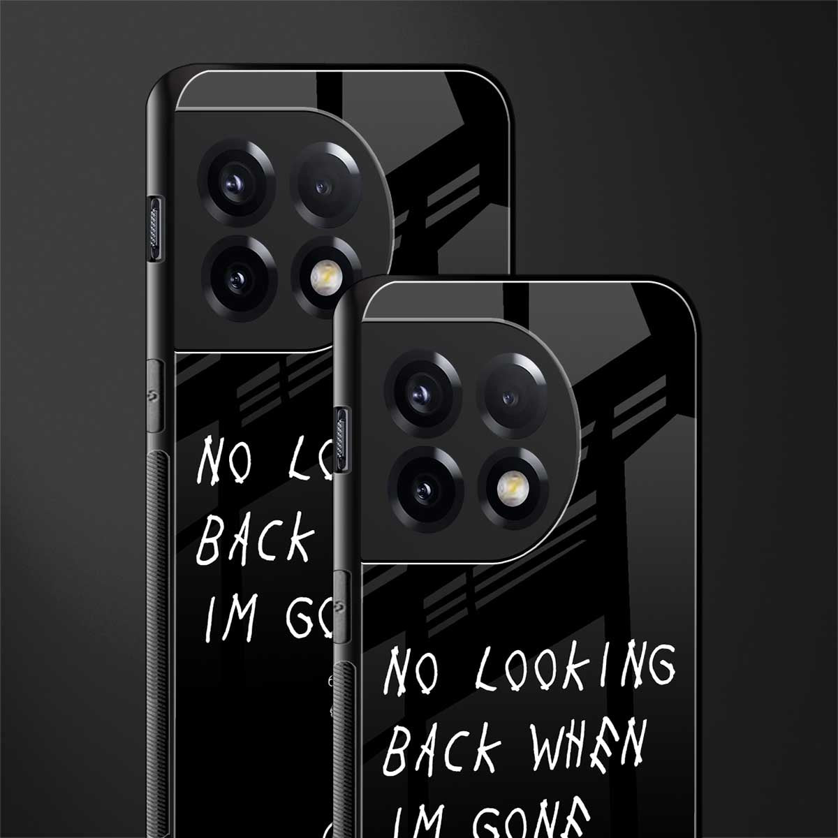 no looking back back phone cover | glass case for oneplus 11r