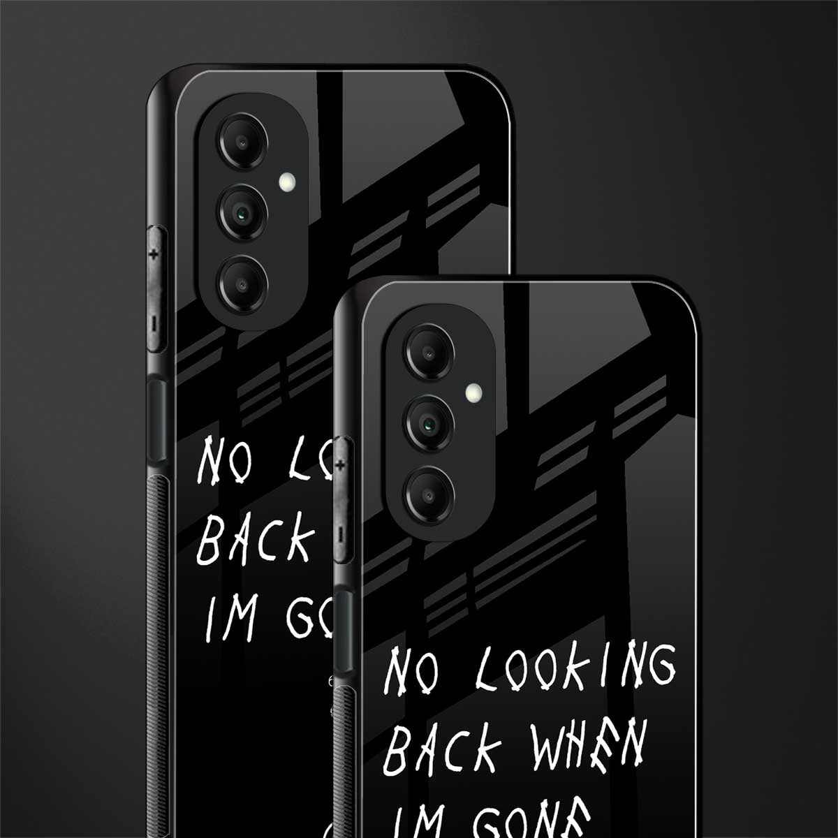 no looking back back phone cover | glass case for samsung galaxy a14 5g