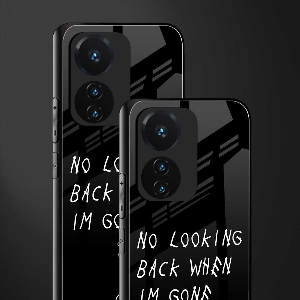 no looking back back phone cover | glass case for vivo t1 44w 4g
