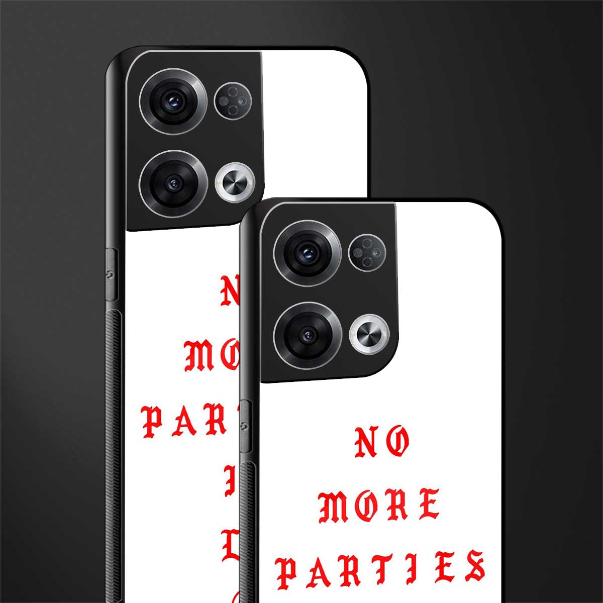 no more parties in la back phone cover | glass case for oppo reno 8 pro