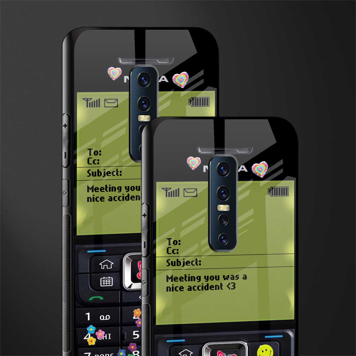 nokia vintage glass case for vivo v17 pro image-2