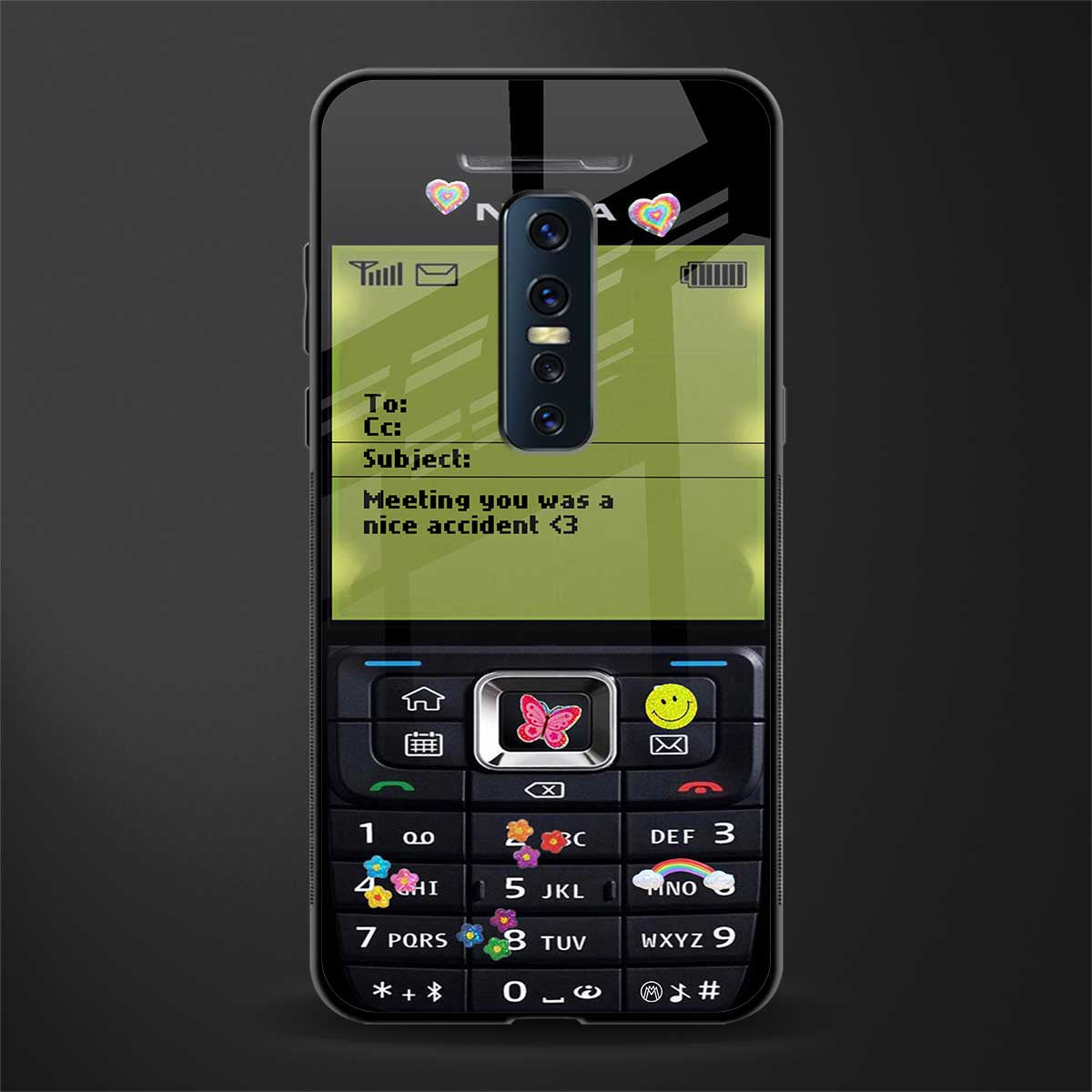 nokia vintage glass case for vivo v17 pro image