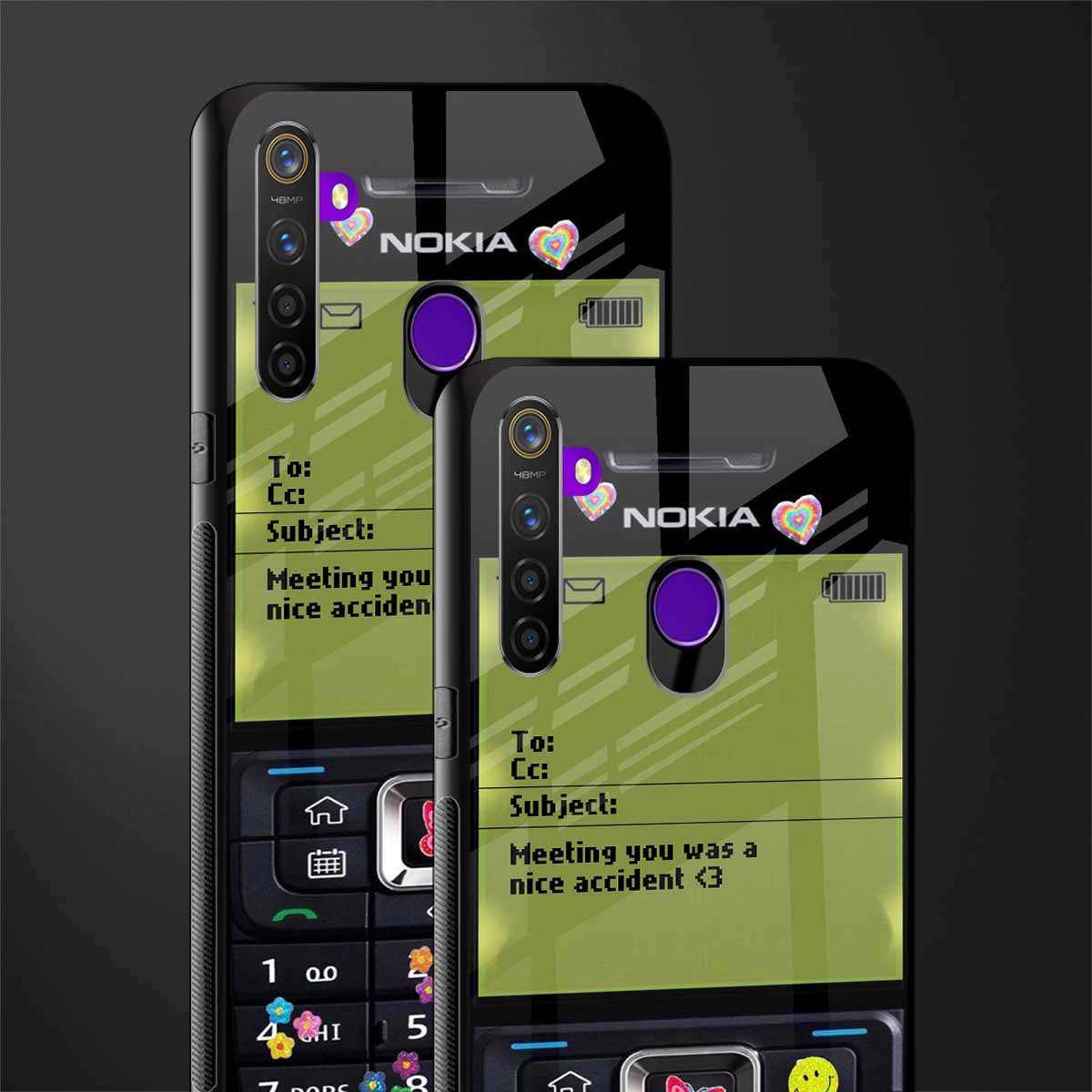 nokia vintage glass case for realme 5s image-2