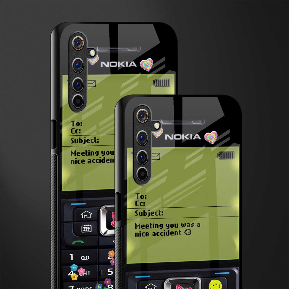nokia vintage glass case for realme 6i image-2