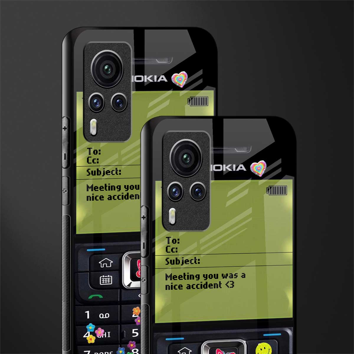 nokia vintage glass case for vivo x60 pro image-2