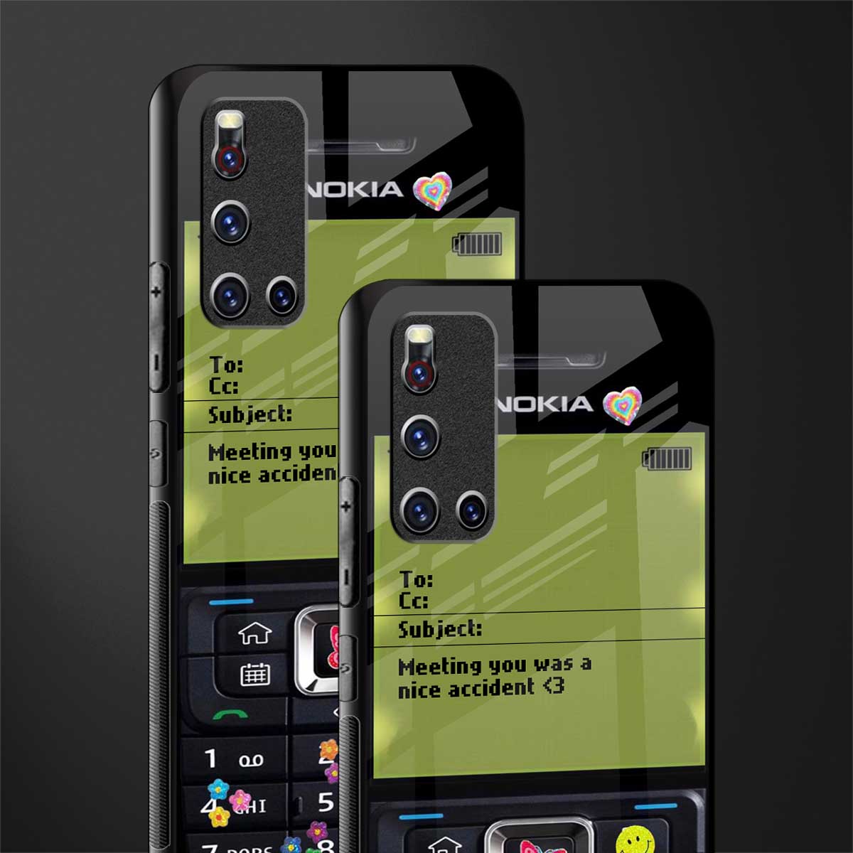 nokia vintage glass case for vivo v19 image-2