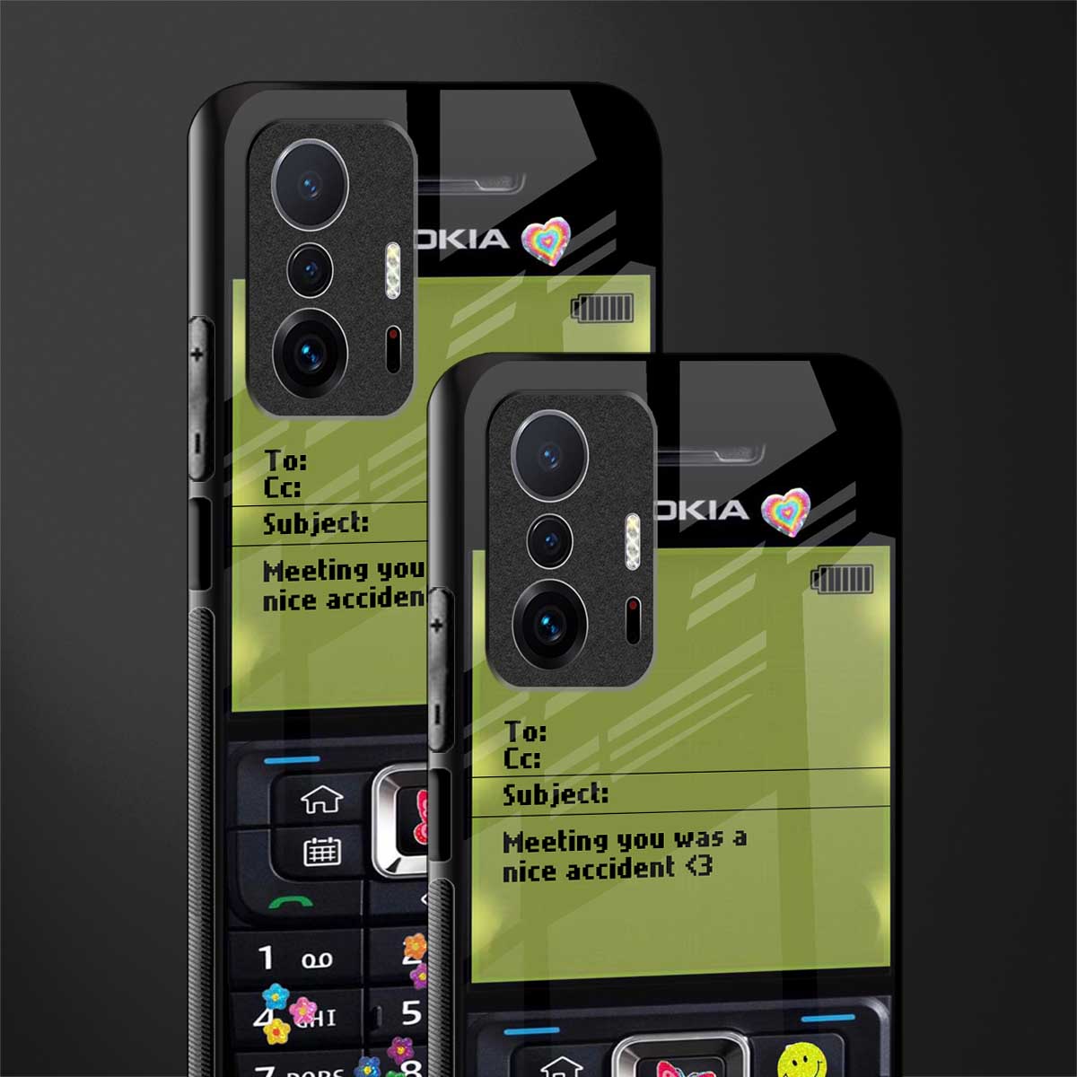 nokia vintage glass case for mi 11t pro 5g image-2