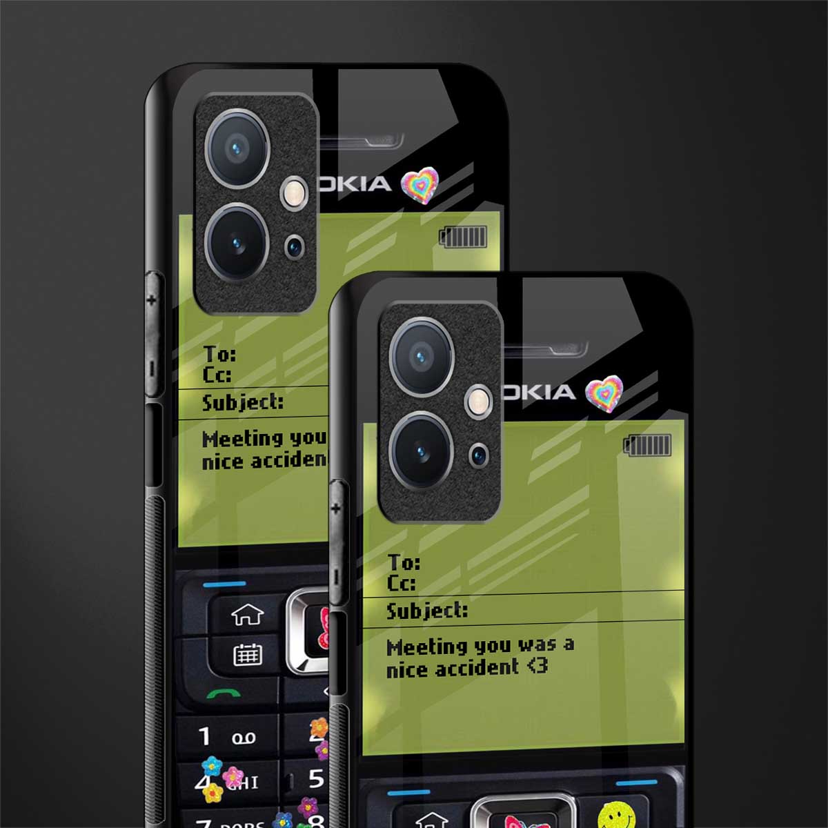 nokia vintage glass case for vivo y75 5g image-2