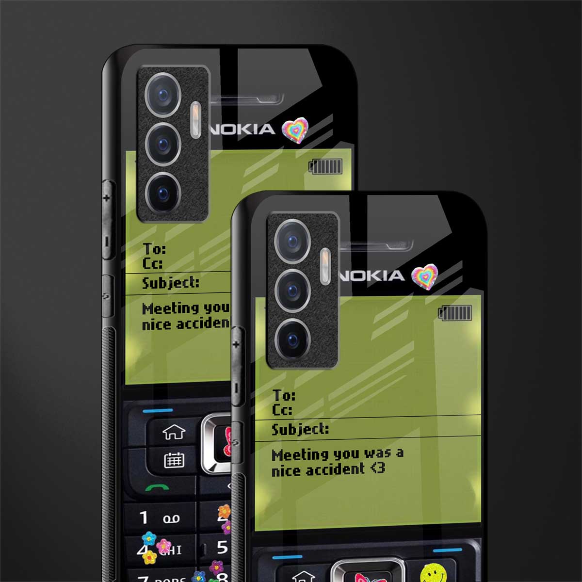 nokia vintage glass case for vivo v23e image-2