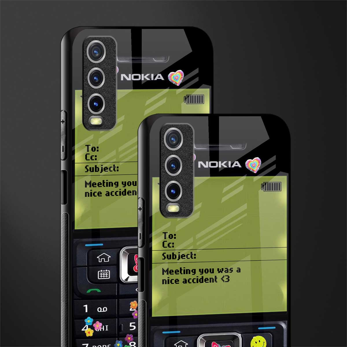 nokia vintage glass case for vivo y12s image-2