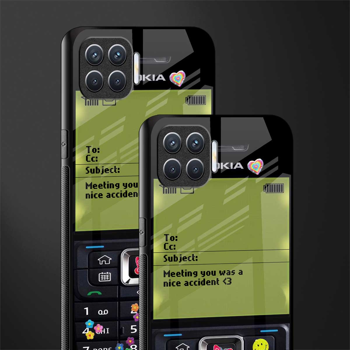 nokia vintage glass case for oppo f17 pro image-2