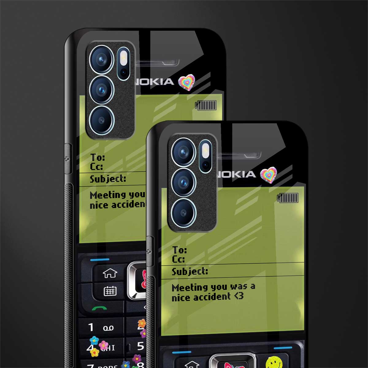 nokia vintage glass case for oppo reno6 5g image-2