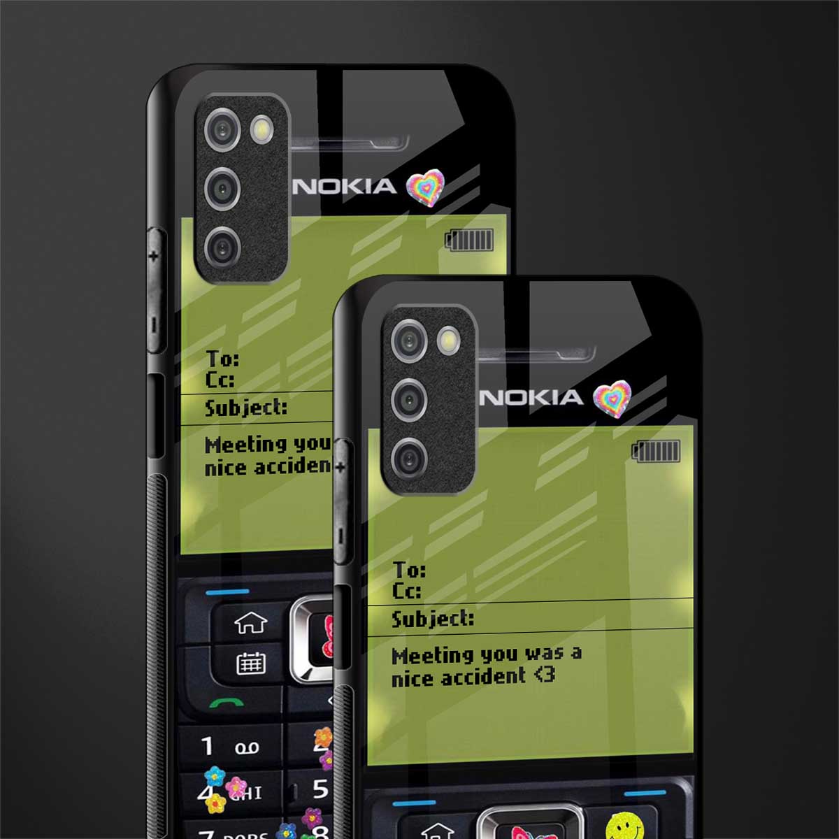 nokia vintage glass case for samsung galaxy a03s image-2