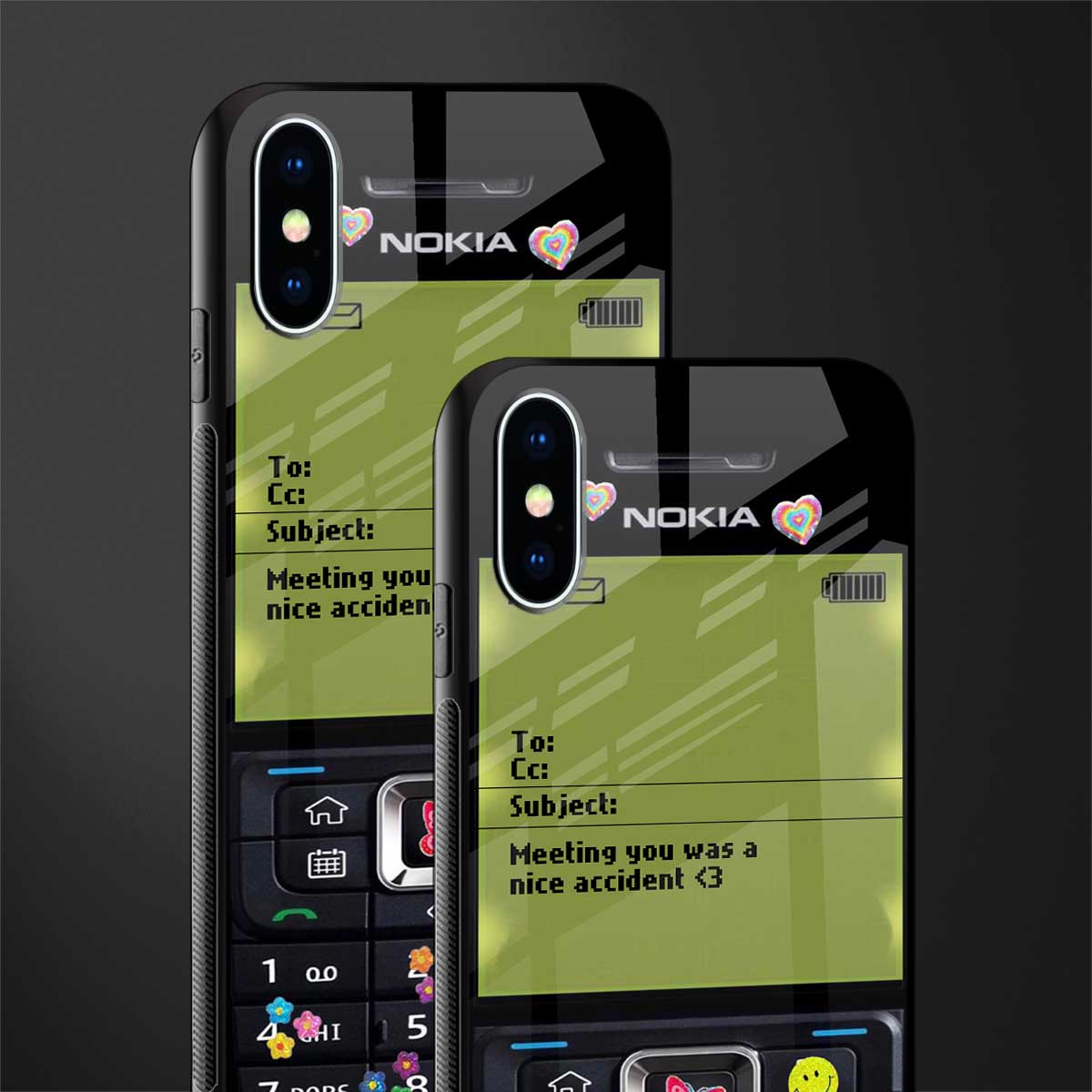 nokia vintage glass case for iphone xs image-2