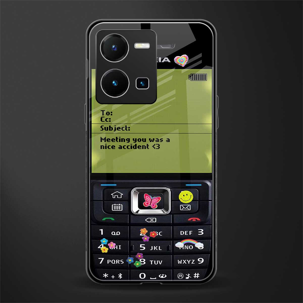 nokia vintage back phone cover | glass case for vivo y35 4g