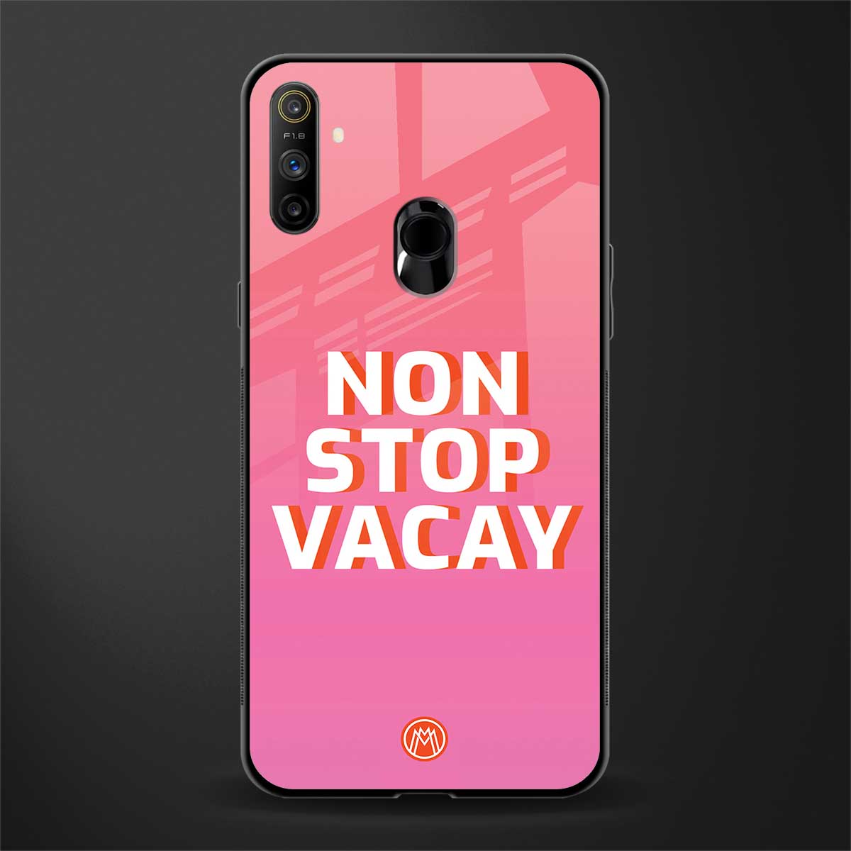 non stop vacay glass case for realme narzo 10a image
